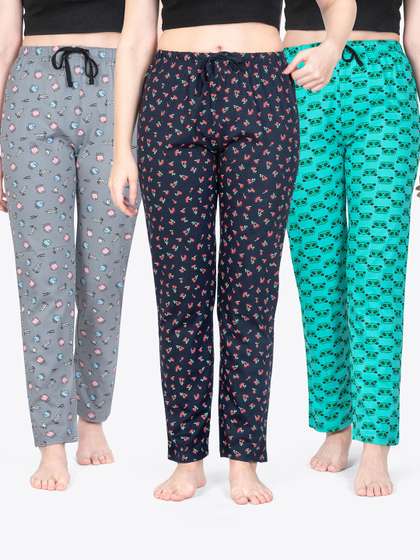 ariel Pack Of 2
                      Printed Pure Cotton Mid-Rise Lounge Pants