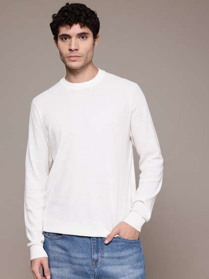 MANGO Men Round
                          Neck Knitted Pullover