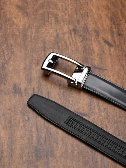 LOUIS STITCH Premium VT
                    Leather Chrome Buckle Auto Lock Belt