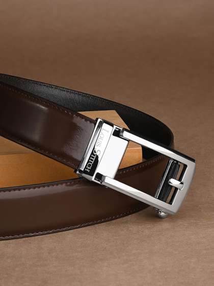 LOUIS STITCH Premium VT
                    Leather Chrome Buckle Auto Lock Belt
