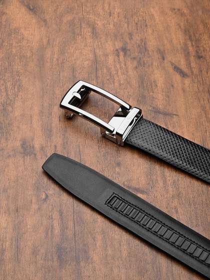 LOUIS STITCH Premium VT
                    Leather Chrome Buckle Auto Lock Belt