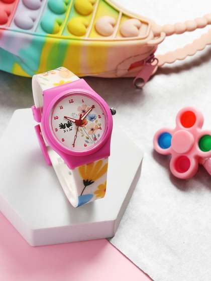 JI & JA Girls
                      Brass Dial & Straps Analogue Watch JJ218