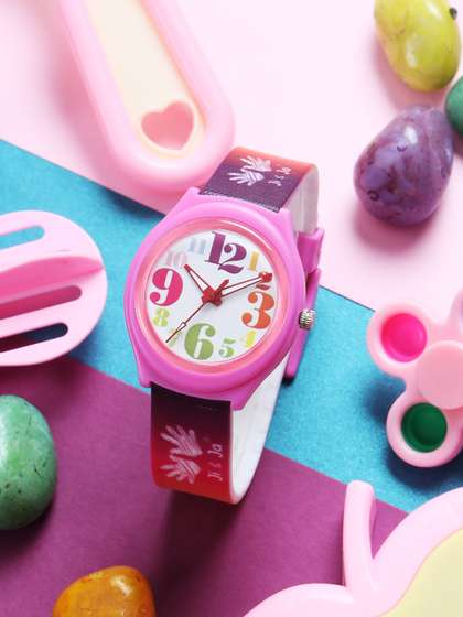 JI & JA Girls
                      Printed Dial & Straps Analogue Watch JJ225
