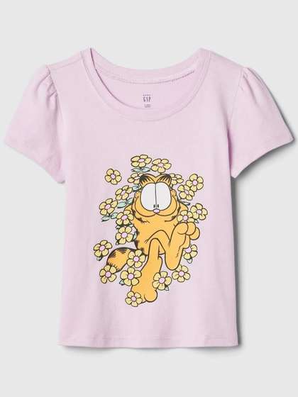 GAP Girls Garfield
                    Graphic Printed Round Neck Cotton T-shirt
