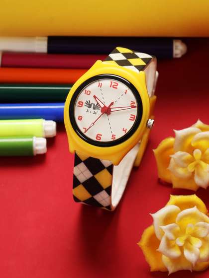 JI & JA Girls Brass
                    Patterned Dial & Straps Analogue Watch JJ236
