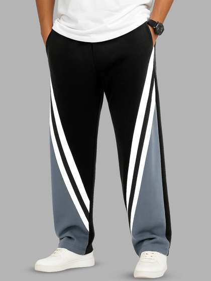 Maniac Men Printed
                        Baggy-Fit Mid-Rise Cotton Track Pant