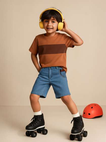 TALES & STORIES Boys
                    Solid Bermuda Shorts