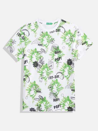 United Colors of
                    Benetton Boys Typography Printed Pure Cotton
                    T-shirt