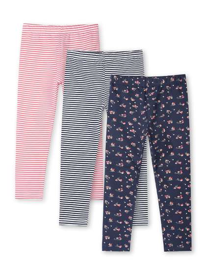 ariel Girls Pack Of 3
                      Printed Pure Cotton Non-Transparent Mid-Rise
                      Ankle-Length Leggings