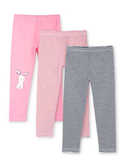 ariel Girls Pack Of 3
                    Printed Cotton Ankle-Length Leggings