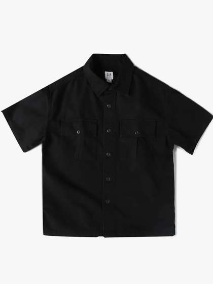 GAP Boys Pure Cotton
                    Spread Collar Regular Fit Half Sleeve Shirt