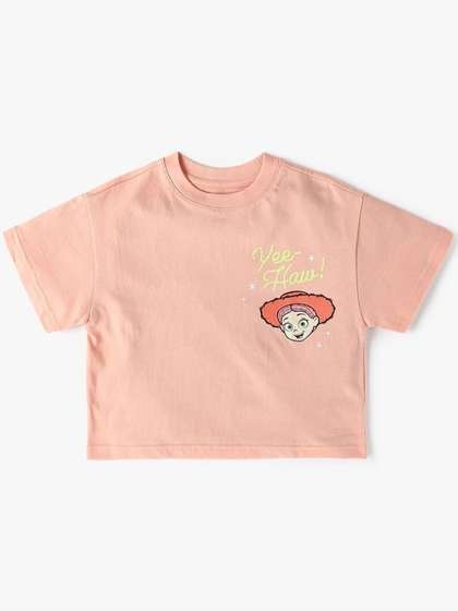 GAP Girls Graphic
                    Printed Pure Cotton Relaxed Fit T-Shirt