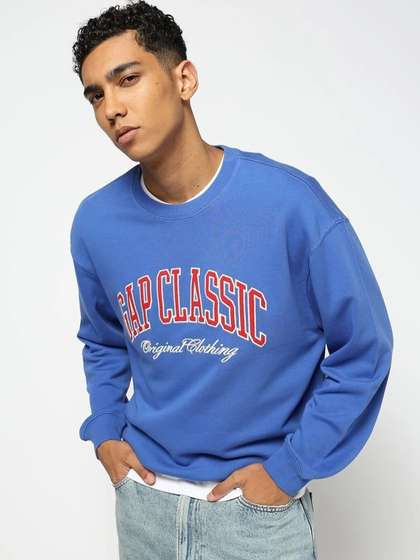 GAP Typographic Logo
                      Print Cotton Round Neck Sweatshirt