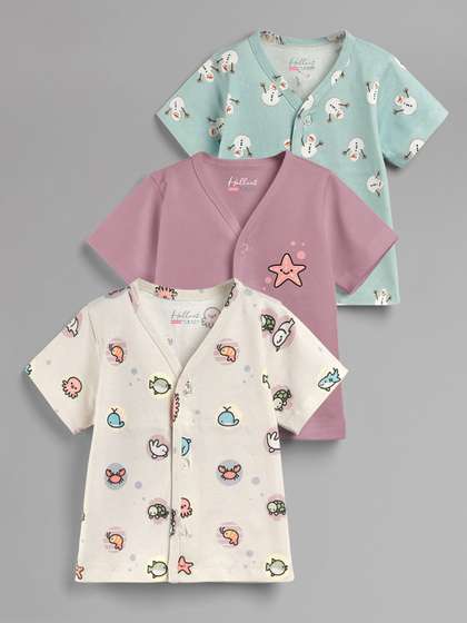 HELLCAT Kids Graphic
                    Printed Pack Of 3 V-Neck Sleeveless Cotton T-shirts