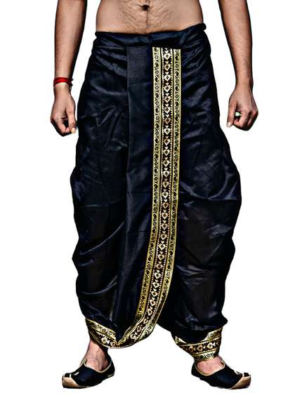 AMIT ONLINE Men
                        Solid Dupion Silk Bengali Style Dhoti Pant