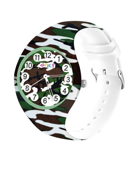 Spiky Kids Printed Dial
                    & Straps Analogue Watch SPKEVA38_C1_CAMO