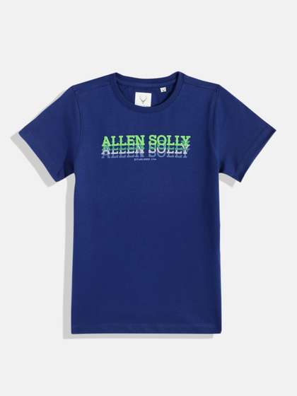 Allen Solly Junior Boys
                    Brand Logo Printed Pure Cotton T-shirt
