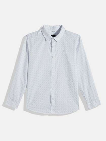 Allen Solly Junior Boys
                    Standard Micro Ditsy Printed Pure Cotton Casual
                    Shirt