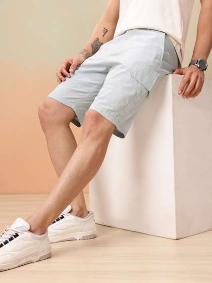 Mast & Harbour
                        Men Pure Cotton Cargo Shorts
