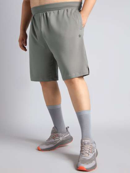 CULT Men Grey Plus
                          Size Training Essential Shorts