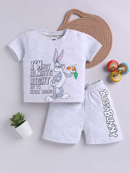 YK X Tinyo Infant Boys
                    Bugs Bunny Printed Pure Cotton Clothing Set