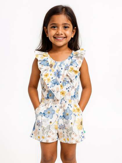 JusCubs Girls Printed
                    Jumpsuit