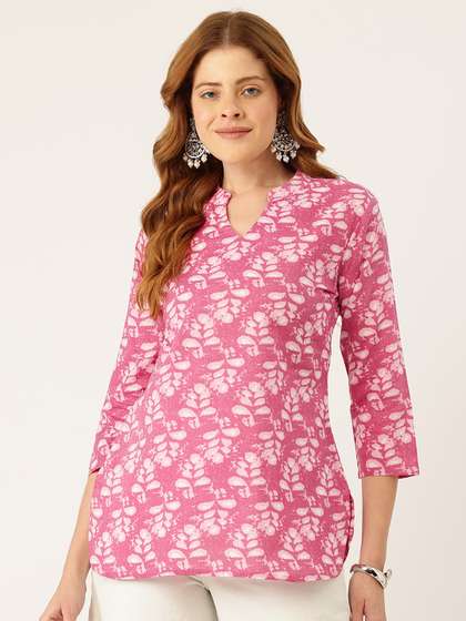 FERANOID Floral
                        Printed Pure Cotton Kurti