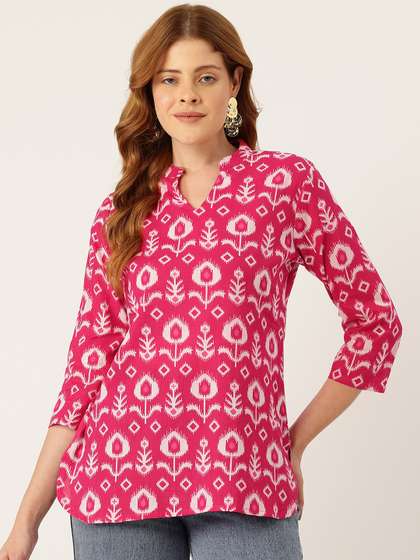 FERANOID Floral
                        Printed Pure Cotton Kurti