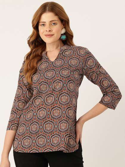 FERANOID Floral
                          Printed Pure Cotton Kurti