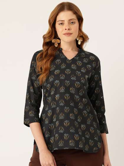 FERANOID Floral
                        Printed Pure Cotton Kurti