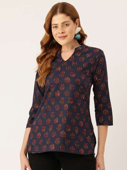 FERANOID Floral
                        Printed Pure Cotton Kurti