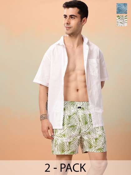 Mast & Harbour
                          Men Pack of 2 Printed Pure Cotton Boxers
                          MNH-KEN-MBOX- PRINT-02ABO