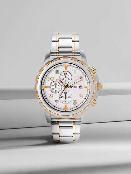 Fossil Men Silver-Toned
                    Analogue Watch FS4795I-