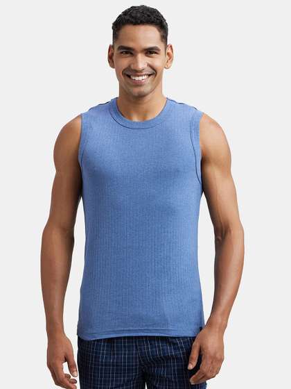 Jockey Combed Cotton
                        Rib Round Neck Muscle Vest-9930