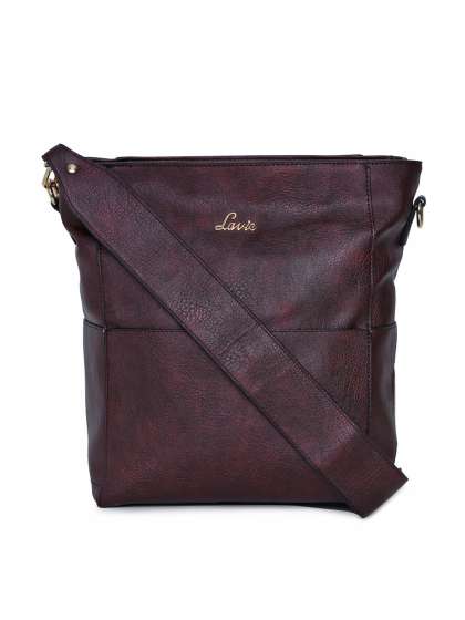 Lavie Handbags Online In India Myntra Lavie Maroon Solid Sling Bag