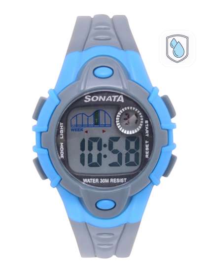 Sf Digital With Black
                      Strap Unisex Watch - Nt87012pp03