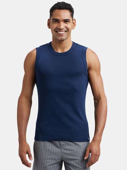 Jockey Combed
                          Cotton Rib Round Neck Muscle Vest-9930