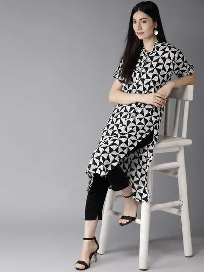 HERE&NOW Printed Straight Kurta