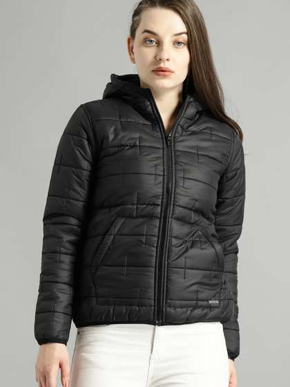 Myntra White Puffer Jacket Black Zipper Price History Of Roadster