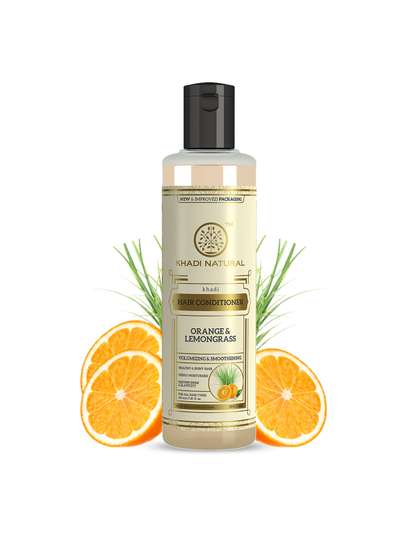 Khadi Natural Orange Lemongrass Conditioner for Smooth Hair - 210ml