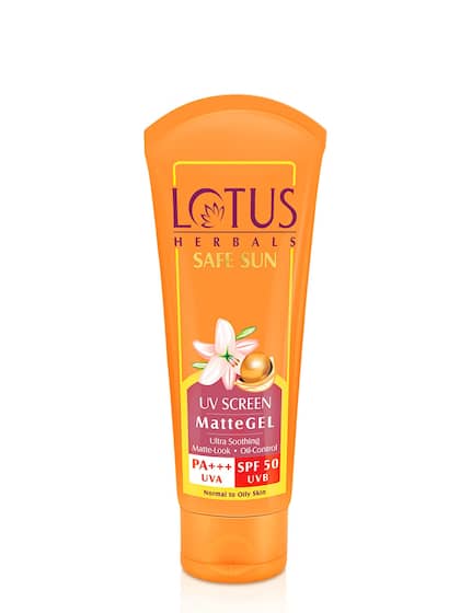 Lotus Herbals Sustainable UV Screen SPF 50+ PA+++ UVA Safe Sun Matte Gel 50 gm