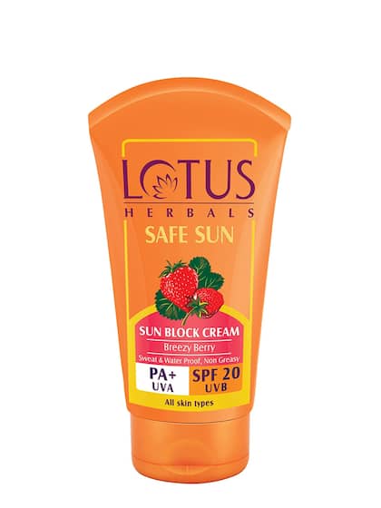 Lotus Herbals Sustainable Safe Sun PA+UVA SPF20 Sunscreen - Breezy Berry 100 g