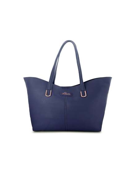 Lavie Handbags Online In India Myntra Lavie Navy Blue Solid Tote Bag