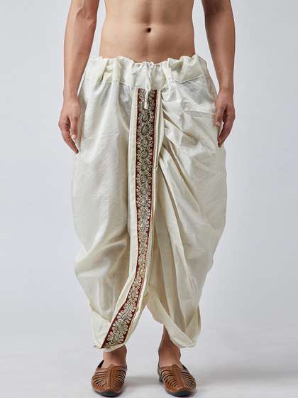 SOJANYA Men
                        Cream-Coloured Dhoti Pants