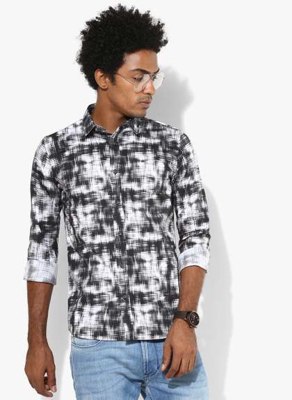 Beautiful Black And White Vertical Striped Shirt Mens Myntra | Gallery Arts