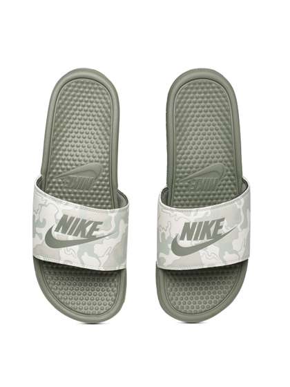 nike olive green flip flops