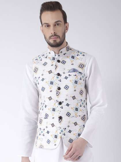 Hangup Men Printed Nehru Jacket
