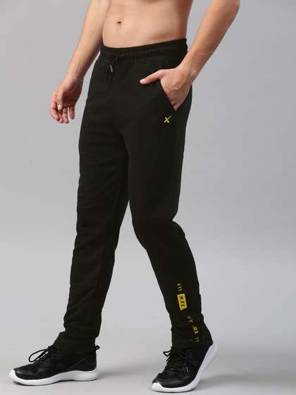 HRX by Hrithik Roshan Men Black Athleisure Cotton Track Pants