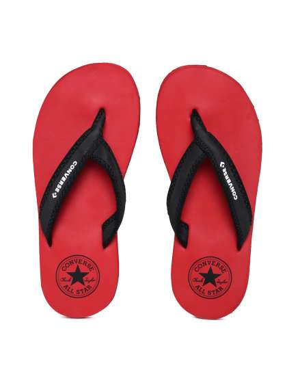 Red converse flip flops on sale