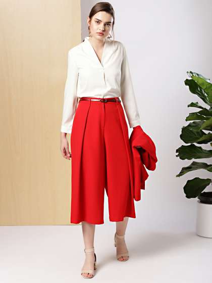 her by invictus Women Off-White Solid Semi Sheer Top